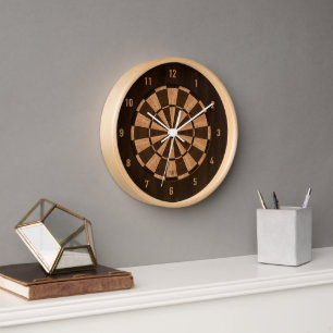 Reloj Wood Dartboard