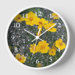 Reloj Yellow, floral, nature, flowering,flowers, nature,