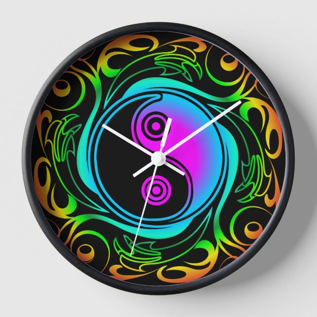 Reloj Yin Yang Psychedeld Rainbow Tattoo (Anverso)