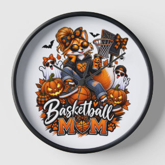 Reloj Zorra de mamá de baloncesto de Halloween: mamá de