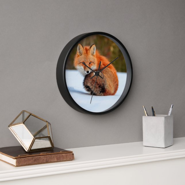 Reloj Zorro Rojo En Nieve | Yukon (Oficina)