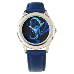 Relojes abstractos de mariposa azul