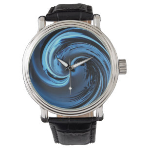 Relojes abstractos de ola de la isla azul