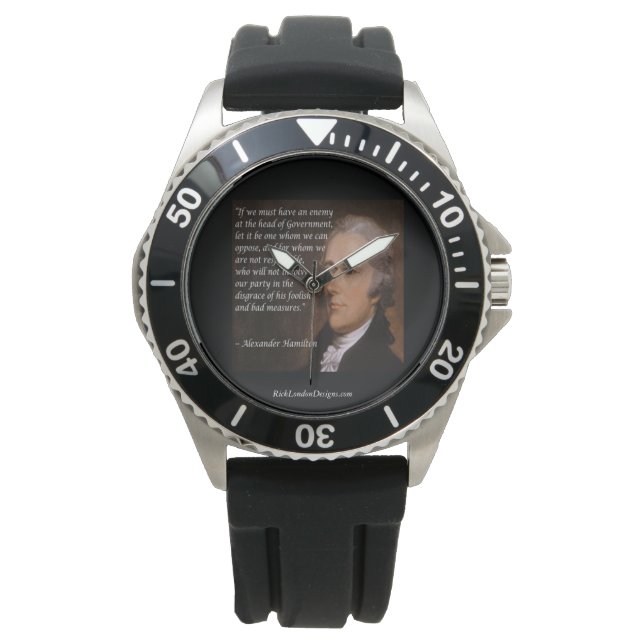 Relojes con la cita de Alexander Hamilton "Líder E (Anverso)