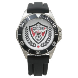 Relojes con logotipo de fútbol monograma personali
