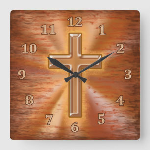 Relojes cristianos con el fondo del Grunge de la