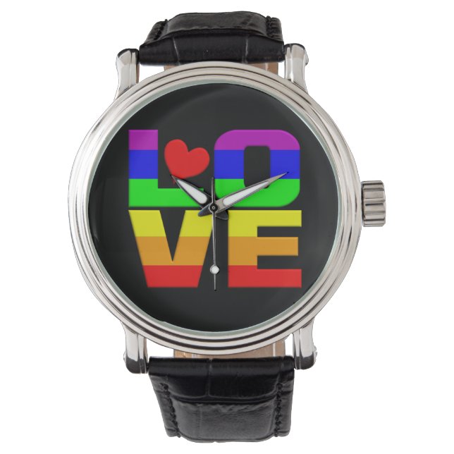 Relojes de amor con arco iris (Anverso)