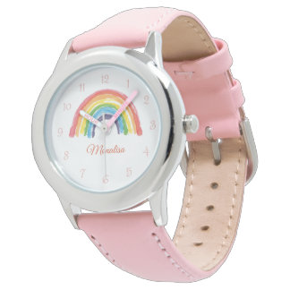 Relojes de arcoíris lindos para niños de jardín de