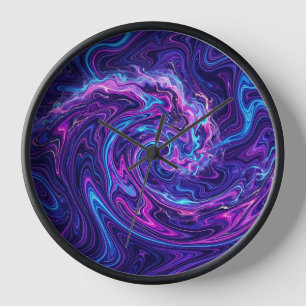 Relojes de arte abstracto de olas oceánicas cósmic