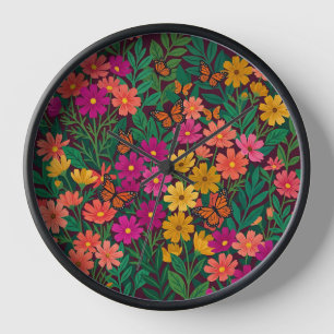Relojes de arte abstracto y colorido de cosmos y f