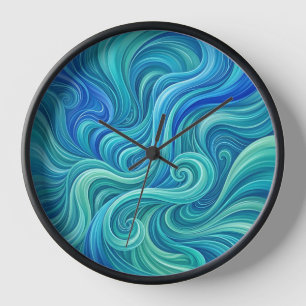 Relojes de arte con gradiente azul de océano de ca