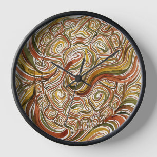 Relojes de arte de caparazón de tortuga abstracto 