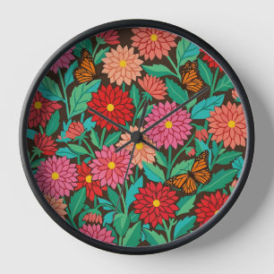Relojes de arte de dalias Mariposa Matisse abstrac