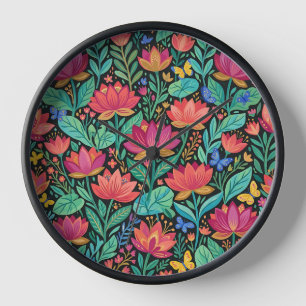 Relojes de arte de flores de loto abstractas marip