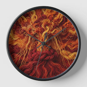 Relojes de arte de hilo rojo de tormenta eléctrica