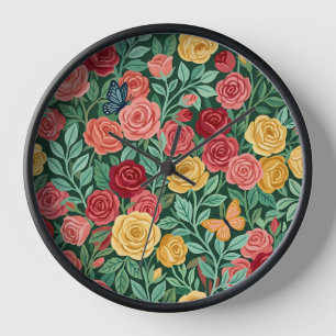 Relojes de arte de jardín cottagecore coloridos ab