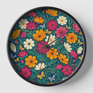 Relojes de arte de jardín de flores escandinavas a