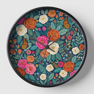 Relojes de Arte de Jardín de Rosas Monarca Colorid