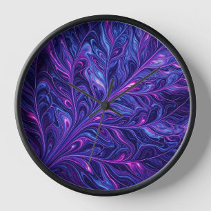 Relojes de arte de líquido púrpura cósmico con ven