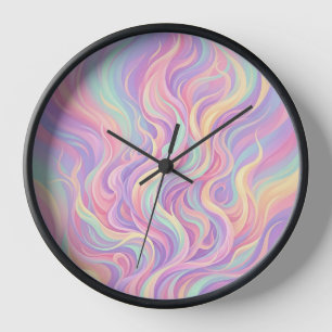 Relojes de Arte de Llama Abstracta de Fuego Danza