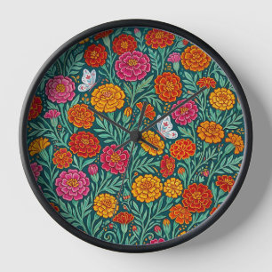 Relojes de arte de margaritas abstractas jardín ma