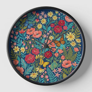 Relojes de arte de mariposas coloridas abstractas