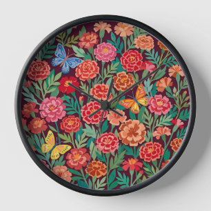 Relojes de Arte de Mariposas de Marigold Abstracto