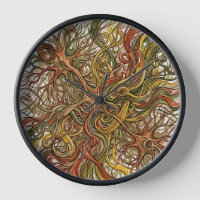 Relojes de Arte de Neurona Cerebral Abstracta en T
