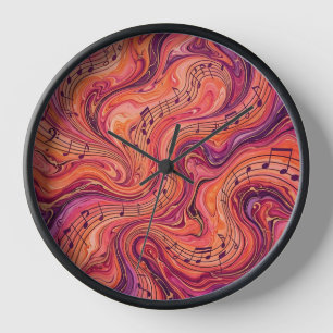 Relojes de arte de notas musicales abstractas atar