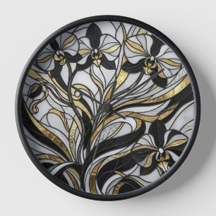 Relojes de Arte de Pétalo de Orquídea Abstracta en