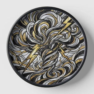 Relojes de arte de ráfaga de nube dorada de tormen