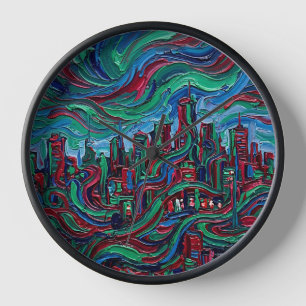 Relojes de arte de tono de joya con silueta de hor