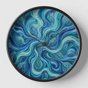 Relojes de Arte de Vaina de Semilla Abstracta Océa