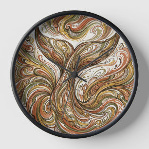 Relojes de Arte Moderno de Tinta de Tierra de Cola