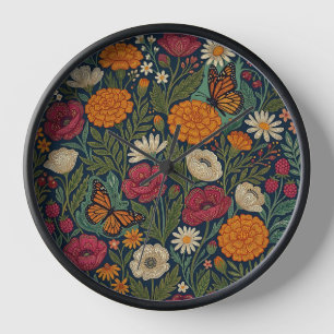 Relojes de Arte Monarca Floral Indio Abstracto