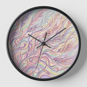 Relojes de arte pastel de campo de trigo abstracto