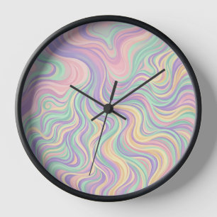 Relojes de Arte Pastel de Río Fluyente Abstracto