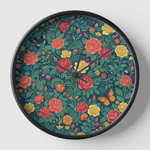 Relojes de arte textil indio colorido abstracto co