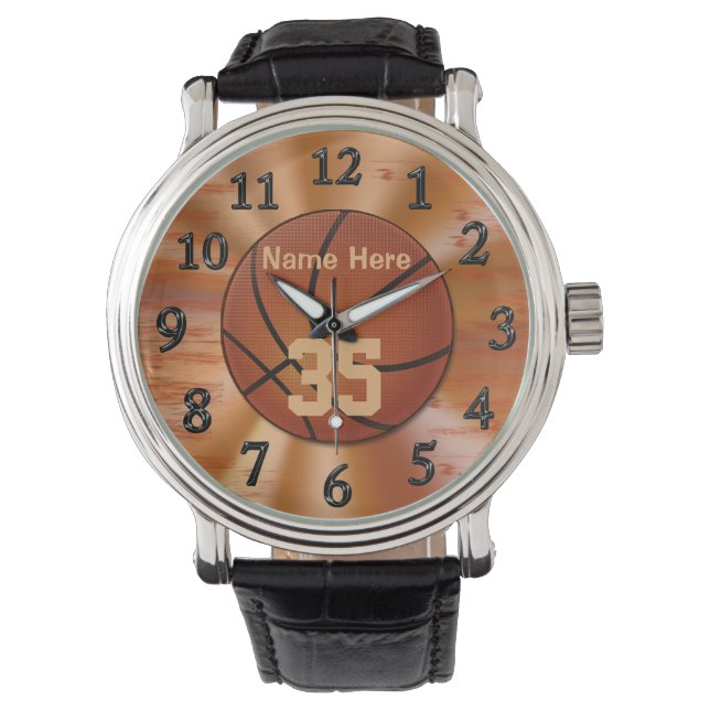 Relojes de baloncesto para NOMBRE masculino y NÚME (Anverso)