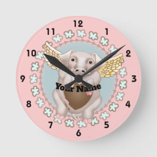 Relojes de besos de cerdo voladores