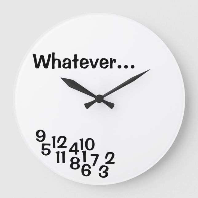 Relojes de broma números revueltos Reloj de broma (Anverso)
