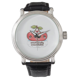Relojes de cereza emocionalmente rojos