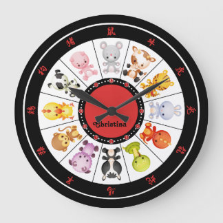 Relojes de círculo zodiaco chino personalizados