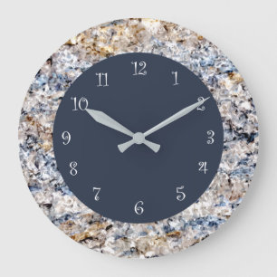 Relojes de cocina en piedra de mármol azul