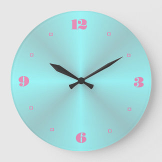 Relojes de cocina lisos > Agua con números rosas