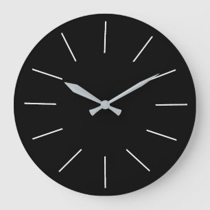 Relojes de cocina lisos negros con números blancos