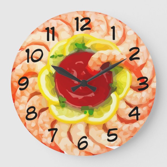 Relojes de cocina temática del marisco (Anverso)