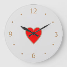 Relojes de crema con centro de corazón rojo>Día de