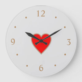 Relojes de crema con centro de corazón rojo>Día de