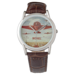 Relojes de encargo del monograma de la aviación